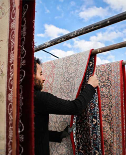 خشک کردن قالی در قالیشویی فرحزاد