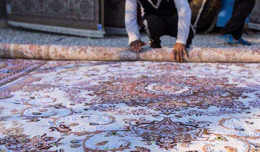 روش اصولی لول کردن قالی در قالیشویی فرحزاد